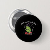 Whimsical Frog Wizard ab, um Tom zum Narren zu bri Button (Vorne & Hinten)