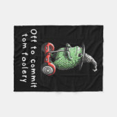 Whimsical Frog Wizard ab, um Tom zum Narren zu bri Fleecedecke (Vorderseite (Horizontal))