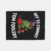 Whimsical Frog Wizard ab, um Tom zum Narren zu bri Fleecedecke (Vorderseite (Horizontal))