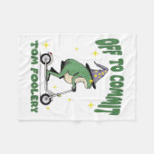 Whimsical Frog Wizard ab, um Tom zum Narren zu bri Fleecedecke (Vorderseite (Horizontal))