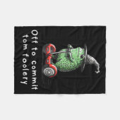 Whimsical Frog Wizard ab, um Tom zum Narren zu bri Fleecedecke (Vorderseite (Horizontal))