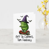 Whimsical Frog Wizard ab, um Tom zum Narren zu bri Karte (Gelbe Blume)