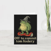 Whimsical Frog Wizard ab, um Tom zum Narren zu bri Karte (Vorderseite)