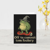 Whimsical Frog Wizard ab, um Tom zum Narren zu bri Karte (Gelbe Blume)