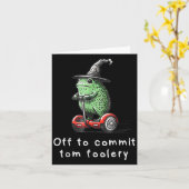 Whimsical Frog Wizard ab, um Tom zum Narren zu bri Karte (Gelbe Blume)