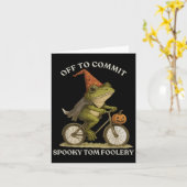 Whimsical Frog Wizard ab, um Tom zum Narren zu bri Karte (Gelbe Blume)