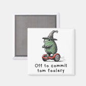 Whimsical Frog Wizard ab, um Tom zum Narren zu bri Magnet (Vorderseite/Rückseite)