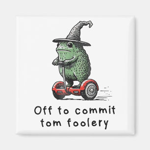 Whimsical Frog Wizard ab, um Tom zum Narren zu bri Magnet