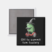 Whimsical Frog Wizard ab, um Tom zum Narren zu bri Magnet (Vorderseite/Rückseite)
