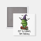 Whimsical Frog Wizard ab, um Tom zum Narren zu bri Magnet (Vorderseite/Rückseite)