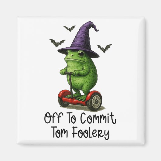 Whimsical Frog Wizard ab, um Tom zum Narren zu bri Magnet (Vorne)