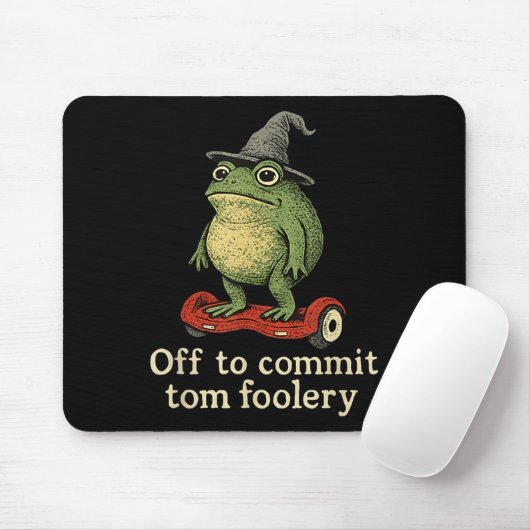 Whimsical Frog Wizard ab, um Tom zum Narren zu bri Mousepad (Mit Mouse)