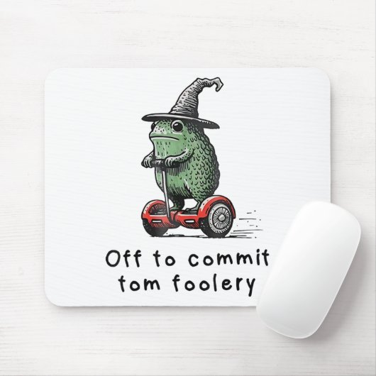 Whimsical Frog Wizard ab, um Tom zum Narren zu bri Mousepad (Mit Mouse)
