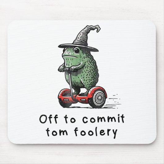 Whimsical Frog Wizard ab, um Tom zum Narren zu bri Mousepad (Vorne)