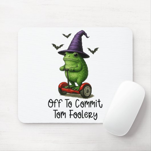 Whimsical Frog Wizard ab, um Tom zum Narren zu bri Mousepad (Mit Mouse)