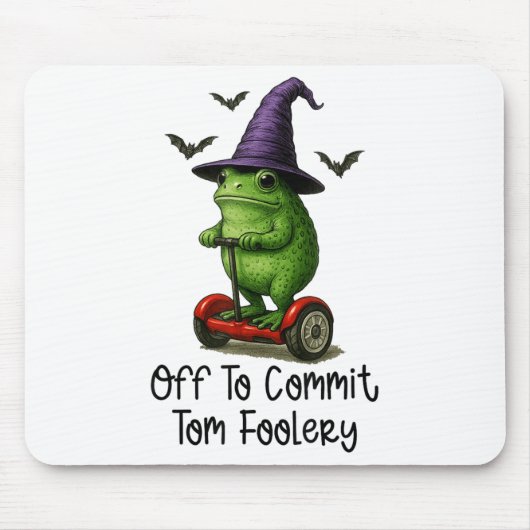 Whimsical Frog Wizard ab, um Tom zum Narren zu bri Mousepad (Vorne)