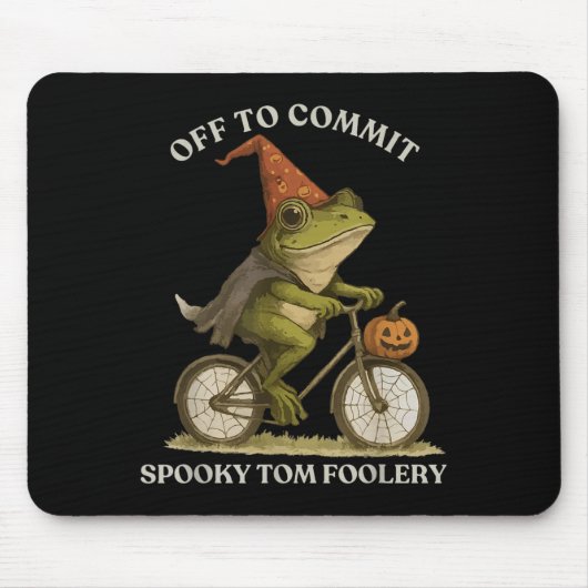 Whimsical Frog Wizard ab, um Tom zum Narren zu bri Mousepad (Vorne)