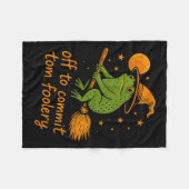 Whimsical Frog Wizard - Aus, um Tomfoolery F zu ve Fleecedecke (Vorderseite (Horizontal))