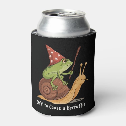 Whimsical Frog Wizard Off to Cause A Kerfuffle  Dosenkühler (Kanne Vorderseite)