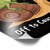 Whimsical Frog Wizard Off to Cause A Kerfuffle  Fotodruck (Ecke)