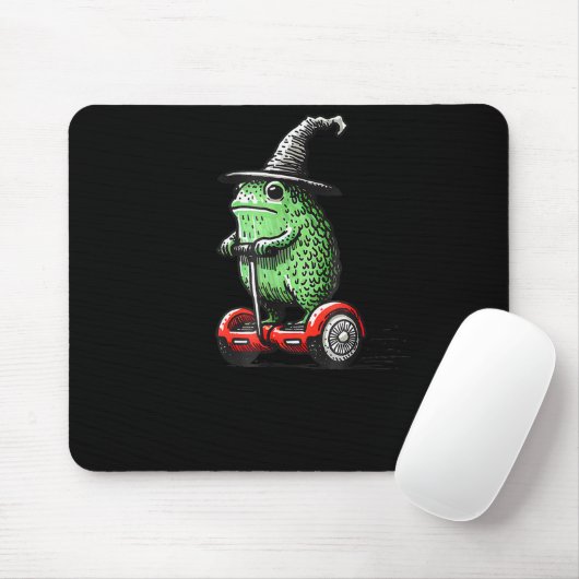 Whimsical Frog Wizard Off To Commit Tom Foolery Fr Mousepad (Mit Mouse)