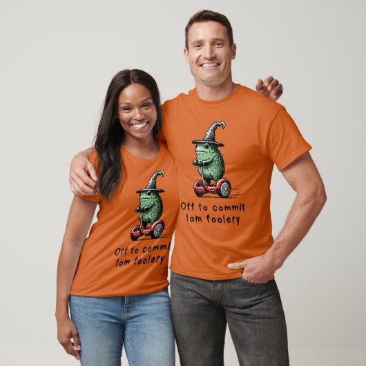 Whimsical Frog Wizard Off to Commitomfoolery Funny T-Shirt (Unisex)