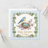 Whimsical Frohe Ostern Grüße Karte (Vorderseite/Rückseite Beispiel)