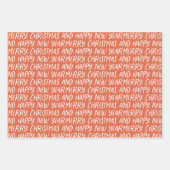 Whimsical frohe Weihnachten glücklich Neues Jahr Geschenkpapier Set (Vorderseite)