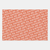 Whimsical frohe Weihnachten glücklich Neujahr Wrap Geschenkpapier Set (Vorderseite 2)