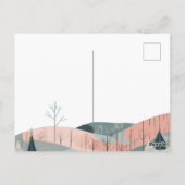 Whimsical frohe Weihnachten mit festem Kranz Postkarte (Rückseite)