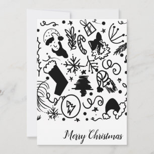 Whimsical frohe Weihnachten Weihnachten Doodles