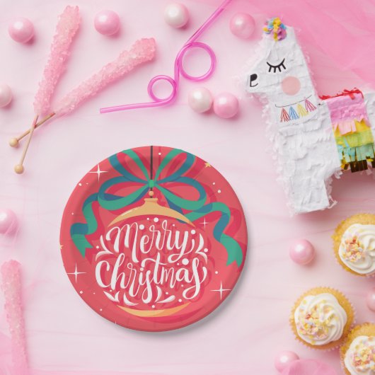 Whimsical frohe Weihnachten | Weihnachten Pappteller (Party)