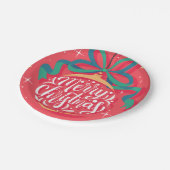 Whimsical frohe Weihnachten | Weihnachten Pappteller (Schrägansicht)