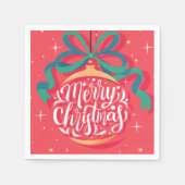 Whimsical frohe Weihnachten | Weihnachten Serviette (Vorderseite)