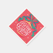Whimsical frohe Weihnachten | Weihnachten Serviette (Ecke)