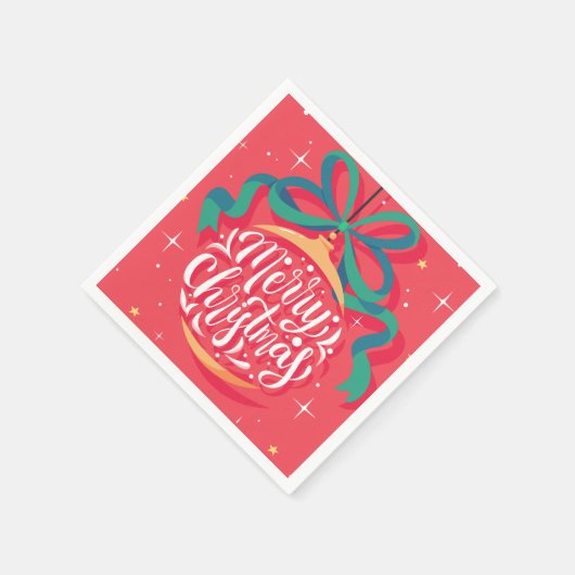 Whimsical frohe Weihnachten | Weihnachten Serviette (Ecke)