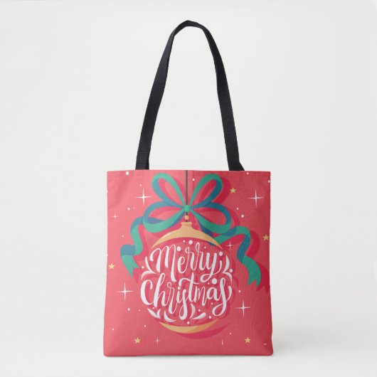 Whimsical frohe Weihnachten | Weihnachten Tasche (Vorderseite)
