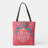 Whimsical frohe Weihnachten | Weihnachten Tasche (Rückseite)