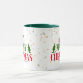 Whimsical frohe Weihnachts-Tasse mit Green Elf Hat Tasse (Zentrum)