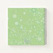 Whimsical fröhliche Fischkunst in Orange und Green Notizblock (Rückseite)