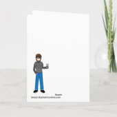 Whimsical Frosch Birthday Card, Frosch Birthday Ca Karte (Rückseite)