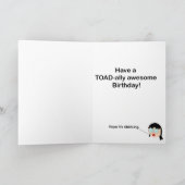 Whimsical Frosch Birthday Card, Frosch Birthday Ca Karte (Innenseite)