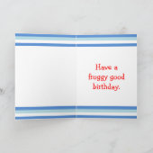 Whimsical Frosch Personalisierte Geburtstagskarte Karte (Innenseite)