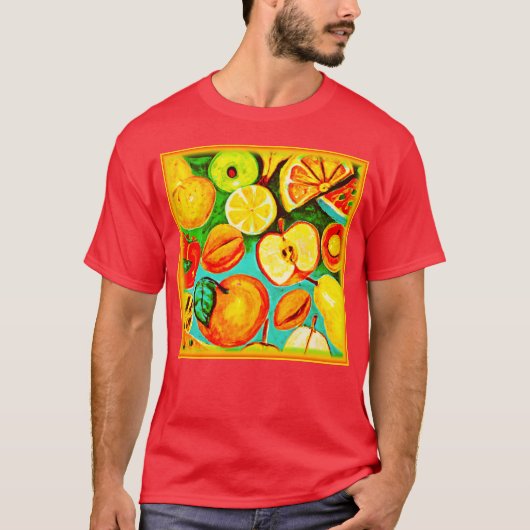 Whimsical Fruit Muster. Jetzt kaufen T-Shirt (Vorderseite)