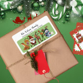 Whimsical Full Cast Santa Gang Christmas Address Adressaufkleber