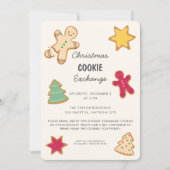 Whimsical Fun Christmas Cookie Exchange Party Einladung (Vorderseite)