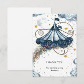 Whimsical Fun Circus Geburtstag Dankeskarte (Vorne/Hinten)