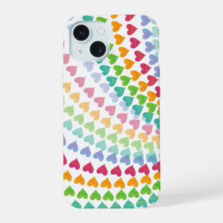 Whimsical Fun Colorful Rainbow Sprinkles Herz iPhone 15 Hülle