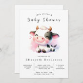 Whimsical Fun Cow Baby Dusche Einladung (Vorne/Hinten)