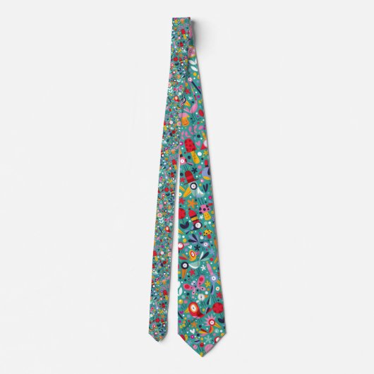 Whimsical Fun Custom Necktie Tie Krawatte (Rückseite)